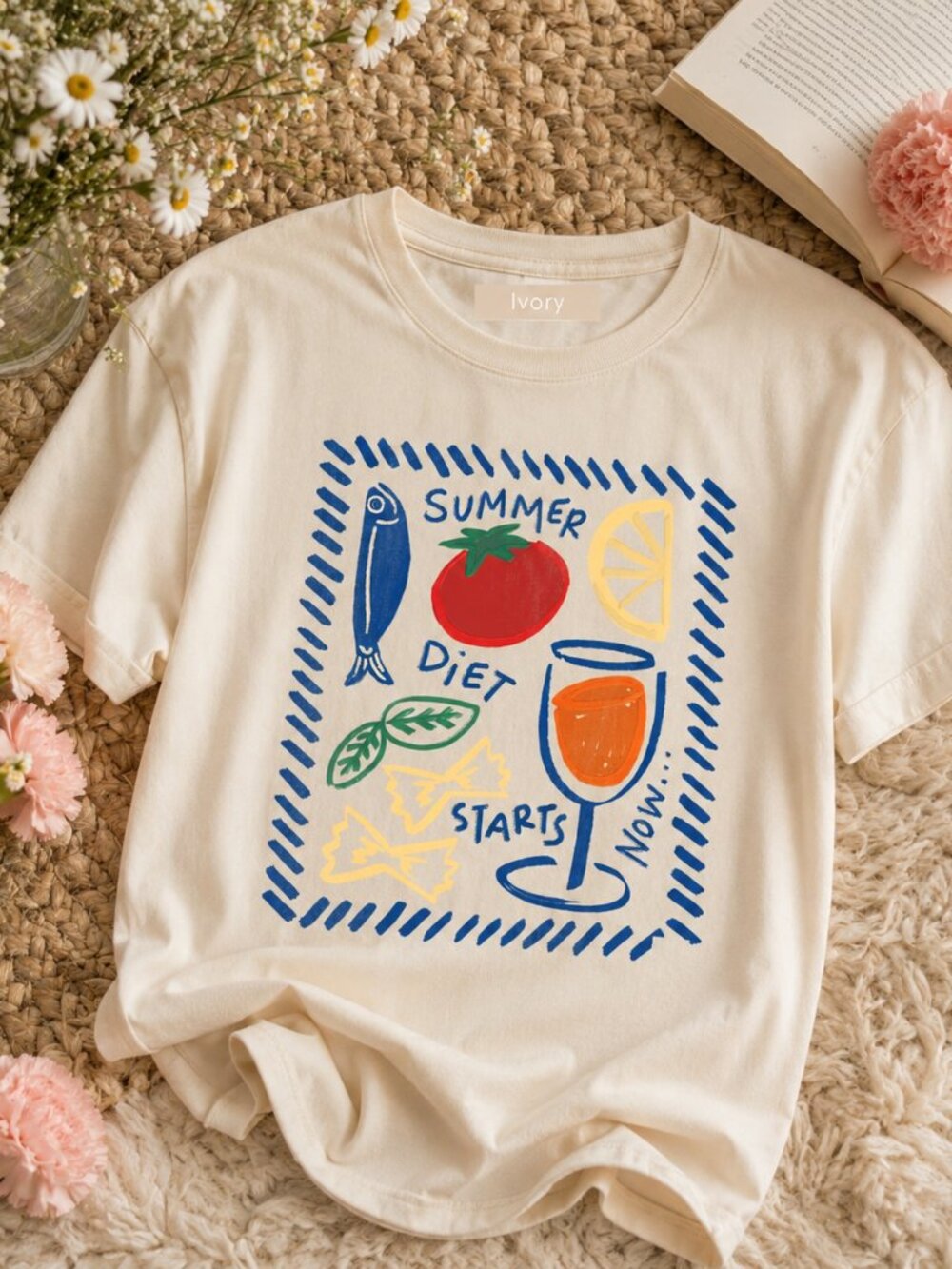 ☀️ Summer Diet Shirt | Funny Mediterranean Food Graphic Tee